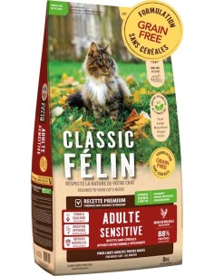 classic felin sensitive adulte sans cereales